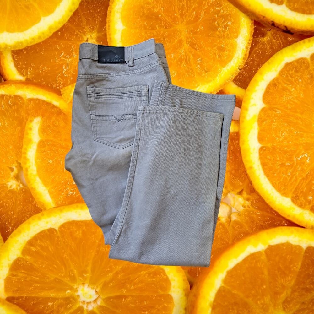 Five Elementz‎ Tan Denim Straight Leg Jeans Size 38x32
